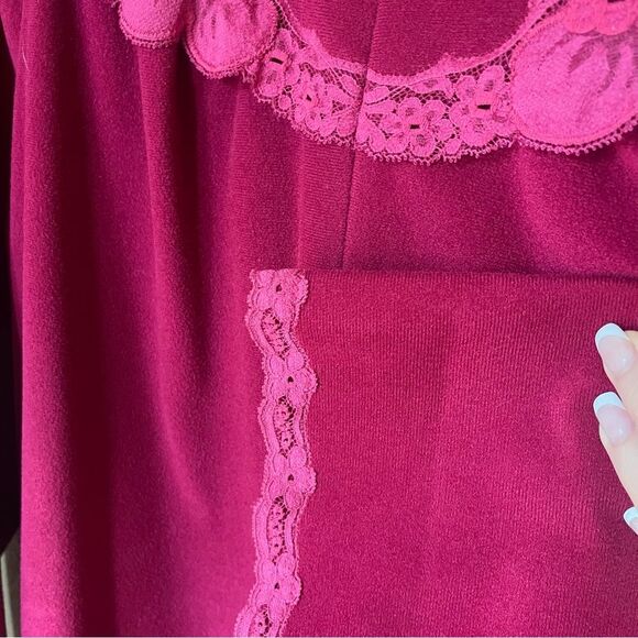 Vanity Fair House Coat Zip Robe with Front Pockets Size Medium Vintage Made USA - Picture 5 of 8